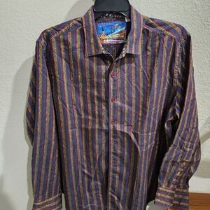 Colorful Striped Roberts Graham Button Up